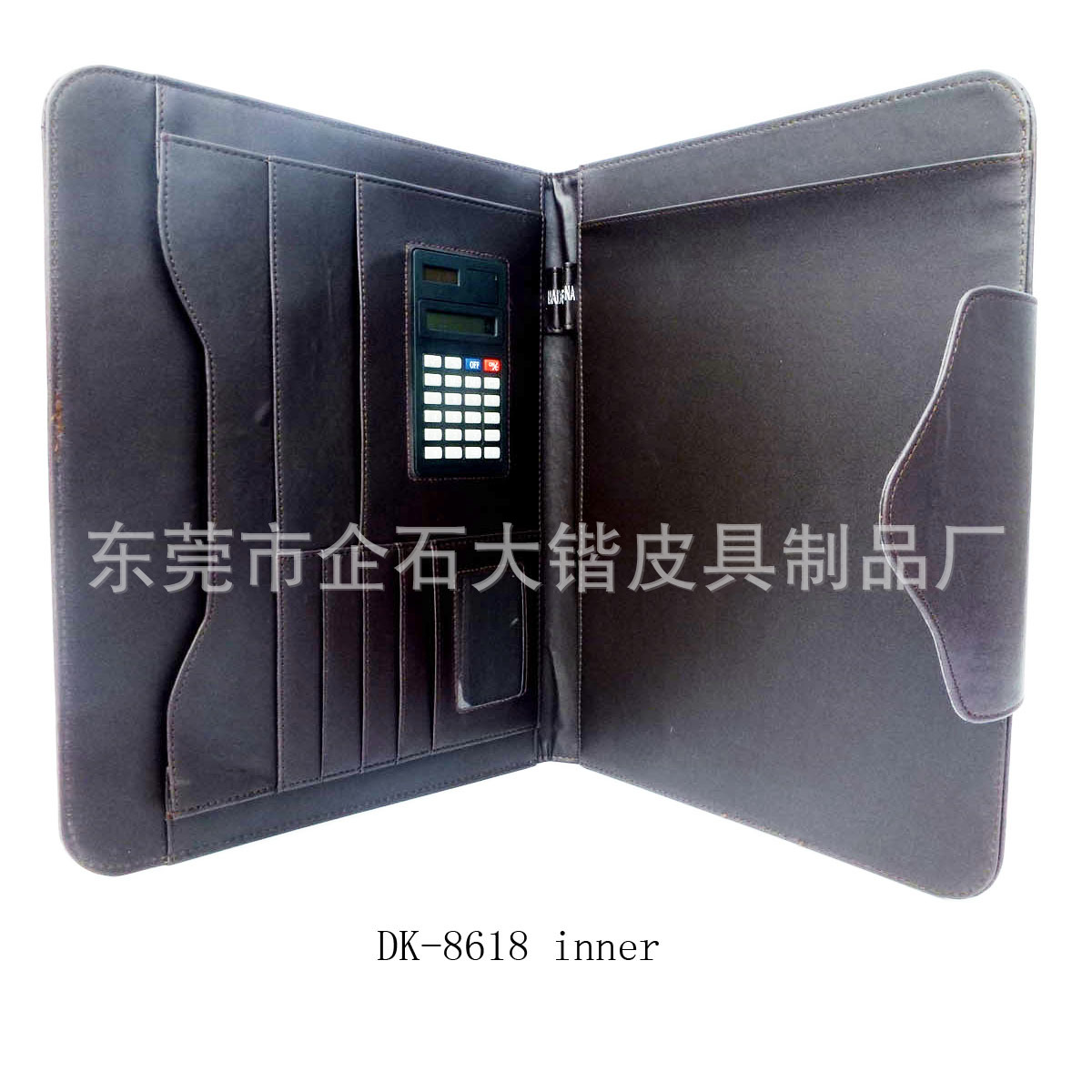 廠價供應定制時尚***PU仿皮料經理夾商務帶計算器多功能手冊